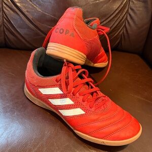 Adidas Kids Red Copa Sneakers/indoor soccer shoes